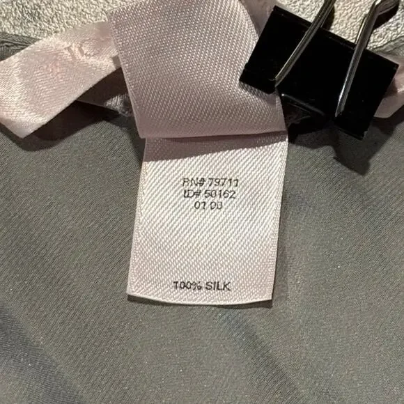 Victorias Secret Slip Dress Silk Cowl Y2K Minimalist Glam Gown Maxi Silver XS - Picture 3 of 7